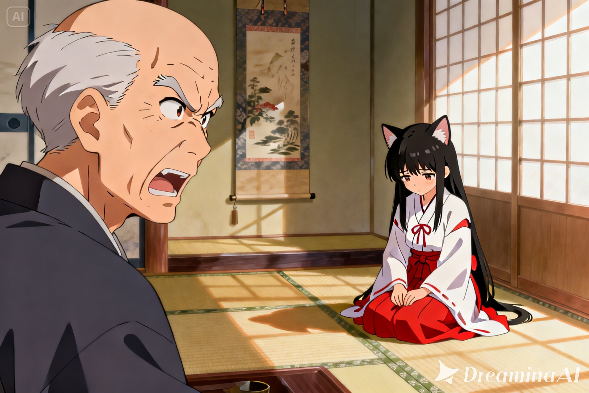 大惨寺住職に怒られるさくらちゃん