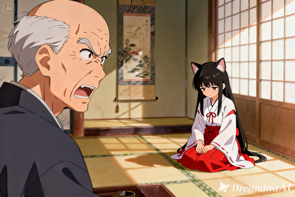 大惨寺住職に怒られるさくらちゃん