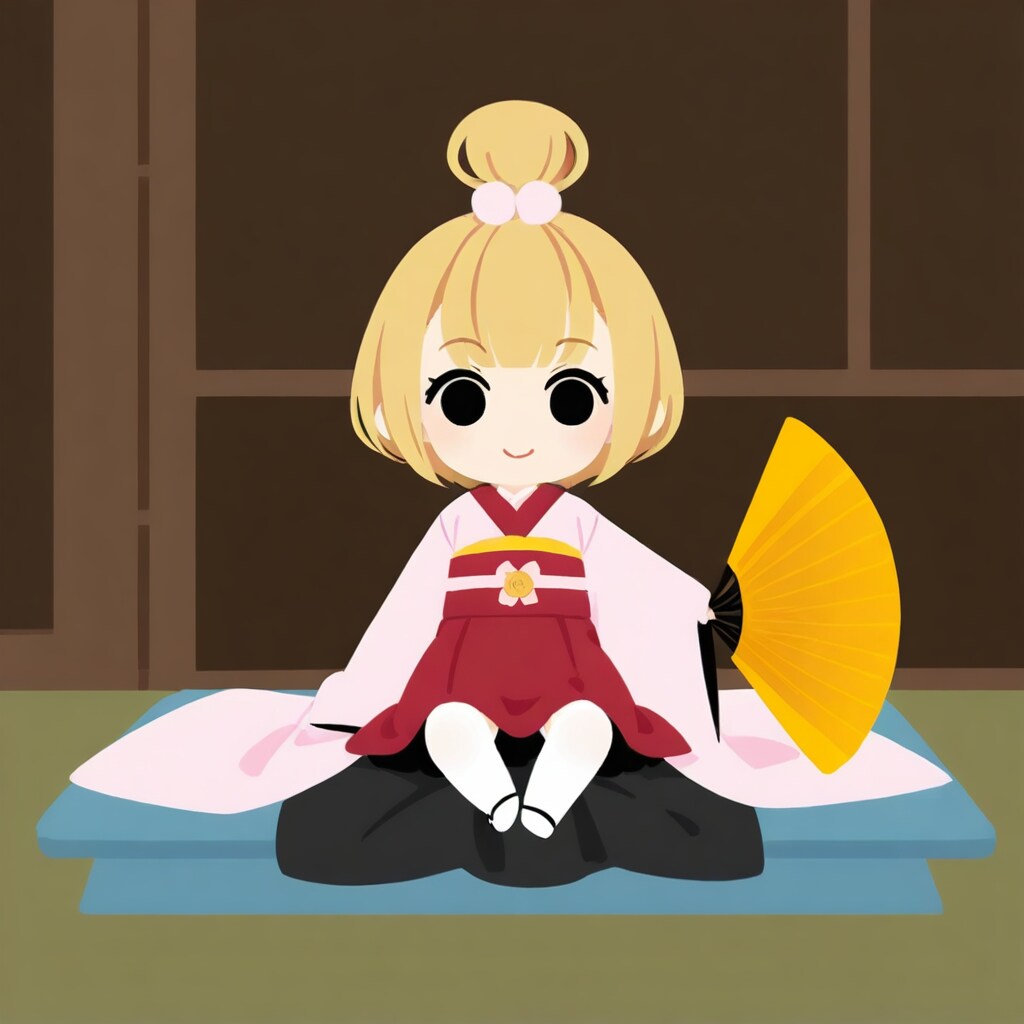 扇を持ったお姫様