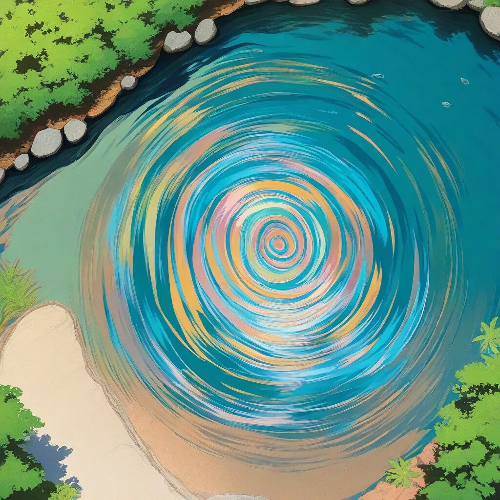 (それでは、池の水全部なくしまぁ〜す！)『えっなに何？水が無くなっていく⁉︎』(何だこの魚は？)『み、みずぅ…』