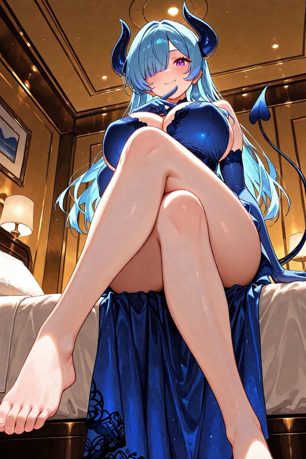 青ドレス
