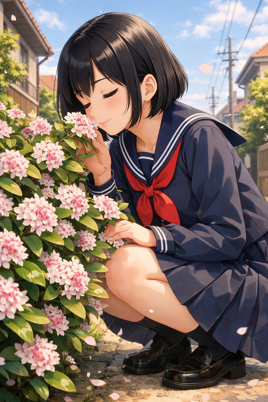 沈丁花と女の子 | の人気AIイラスト・グラビア