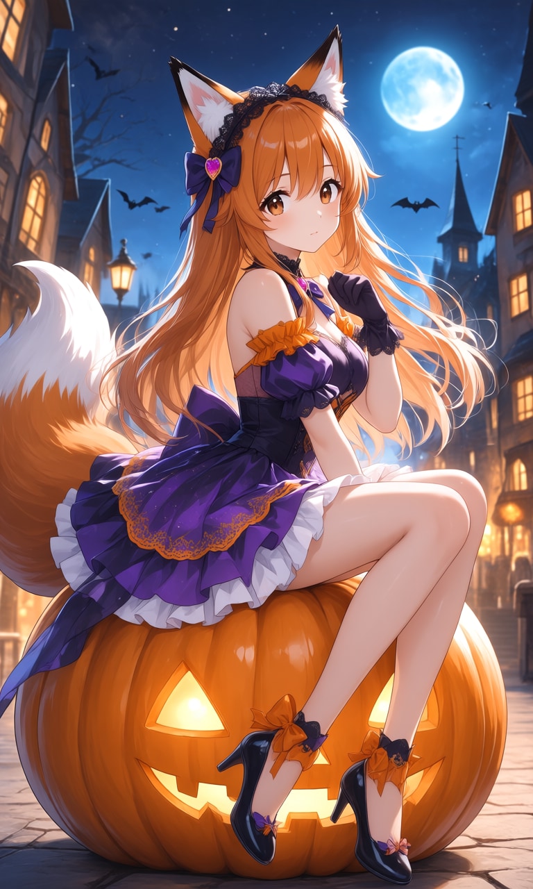 ハロウィンコスのキツネちゃん | の人気AIイラスト・グラビア