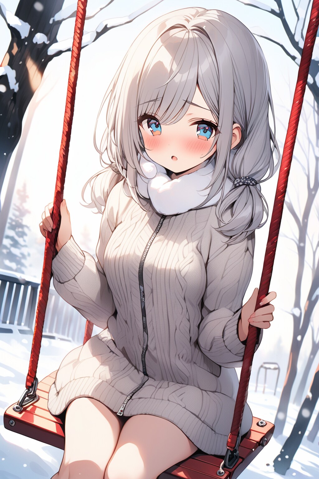 冬のブランコ | の人気AIイラスト・グラビア