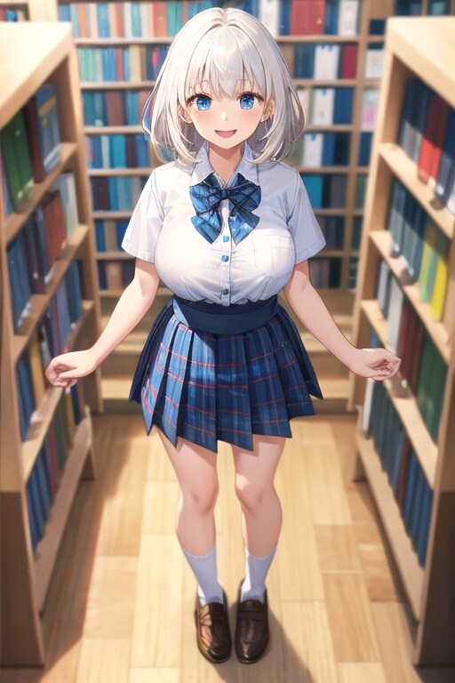 図書室の女の子 | の人気AIイラスト・グラビア