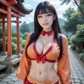 オレンジの和風美女 2枚目