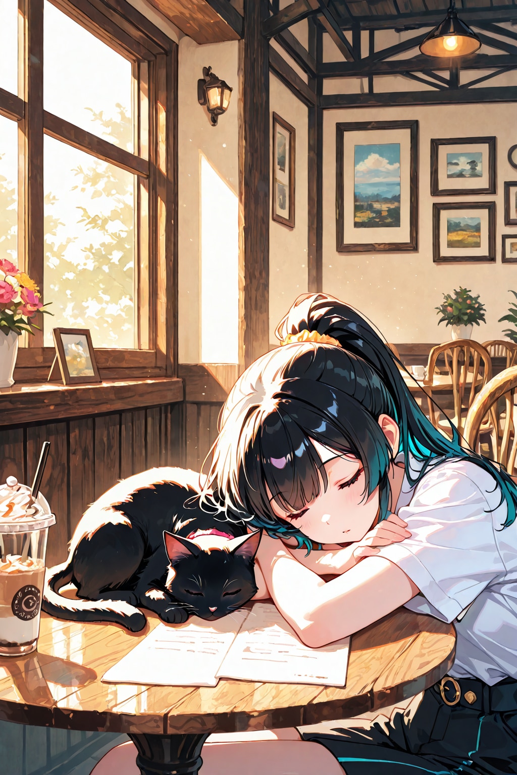 カフェのひと時7 | の人気AIイラスト・グラビア