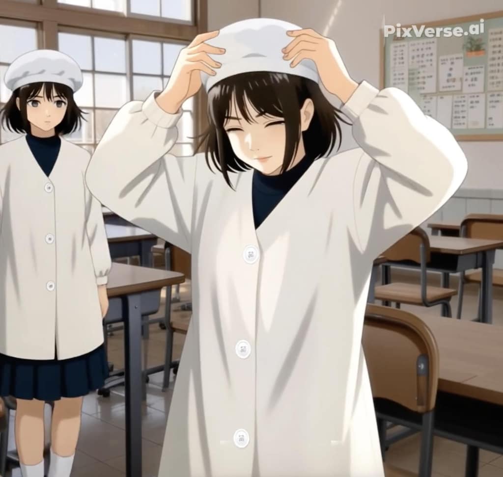 給食当番（着帽編2）