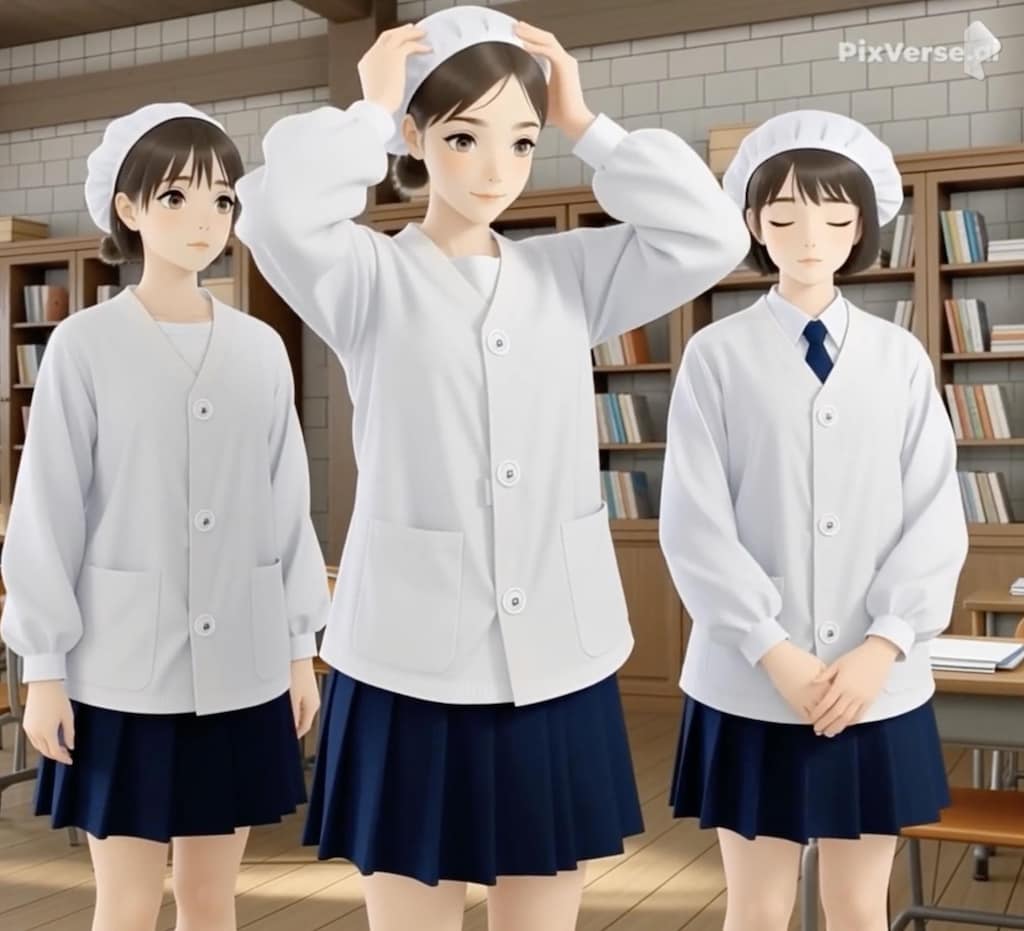 給食当番（着帽編2）