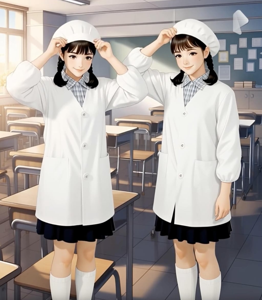 給食当番（着帽編2）