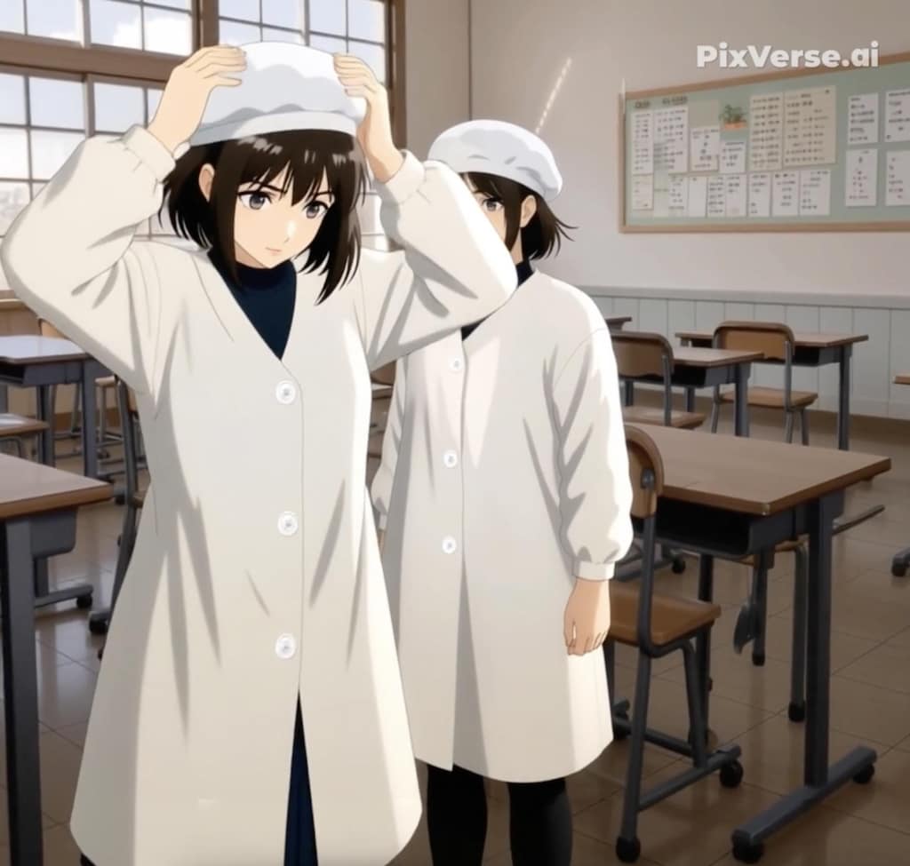 給食当番（着帽編2）