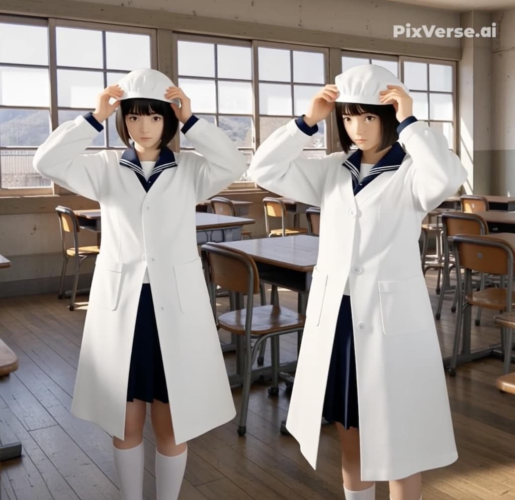 給食当番（着帽編2）