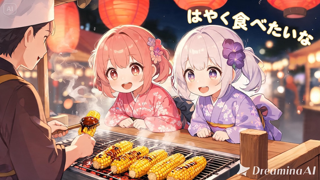 今日の夏休み（とりあえず焼きとうもろこし１）