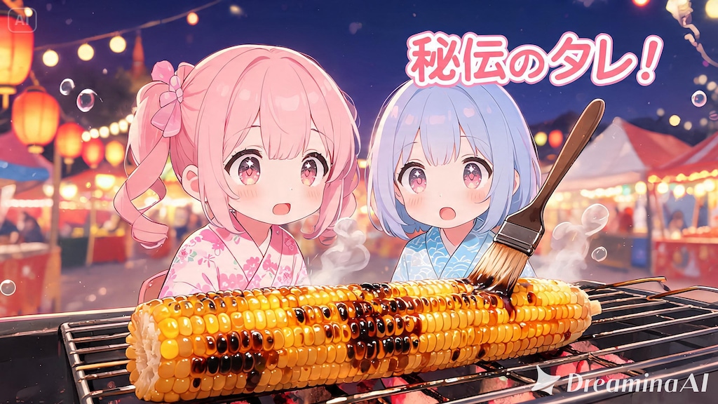 今日の夏休み（とりあえず焼きとうもろこし１）