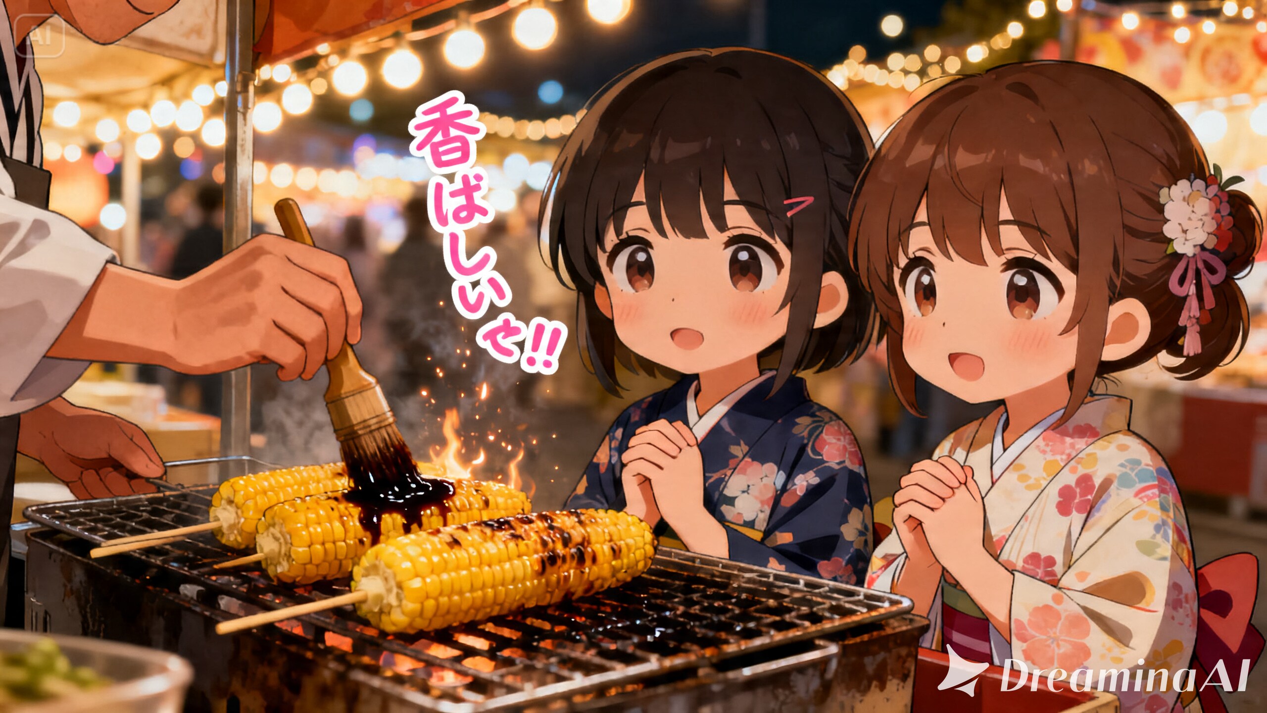 今日の夏休み（とりあえず焼きとうもろこし１）