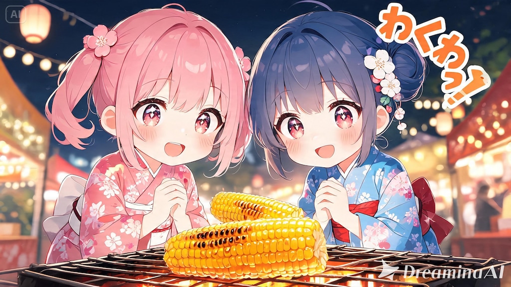 今日の夏休み（とりあえず焼きとうもろこし１）