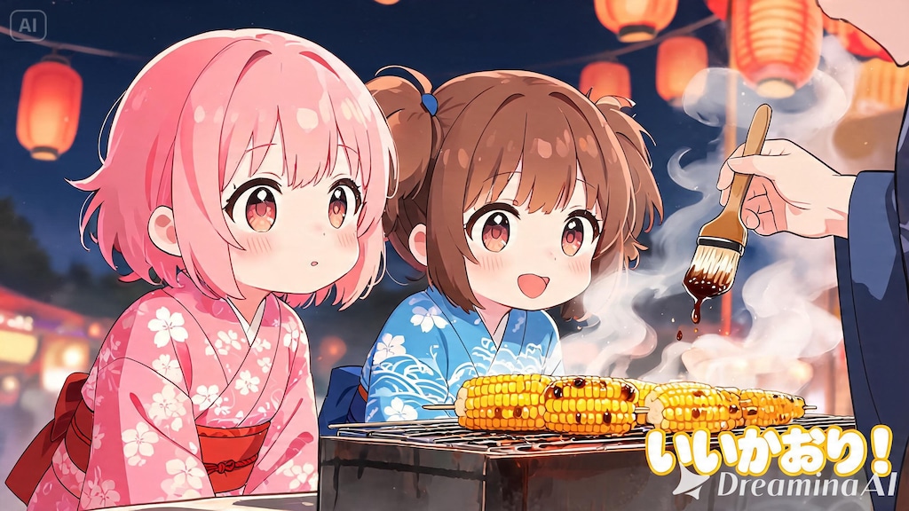 今日の夏休み（とりあえず焼きとうもろこし１）