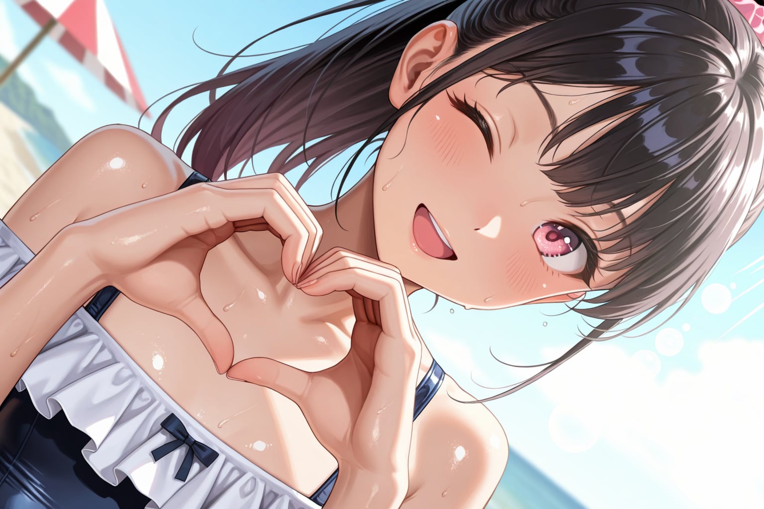 【本日の板野ちゃん】「今日はフリル付の水着だよ♪」