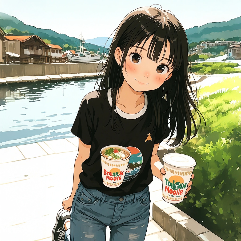 【港町の少女】カップ麺