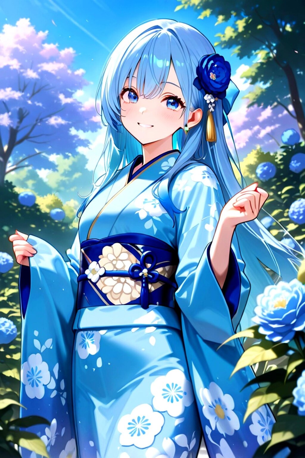 青と青髪ちゃん