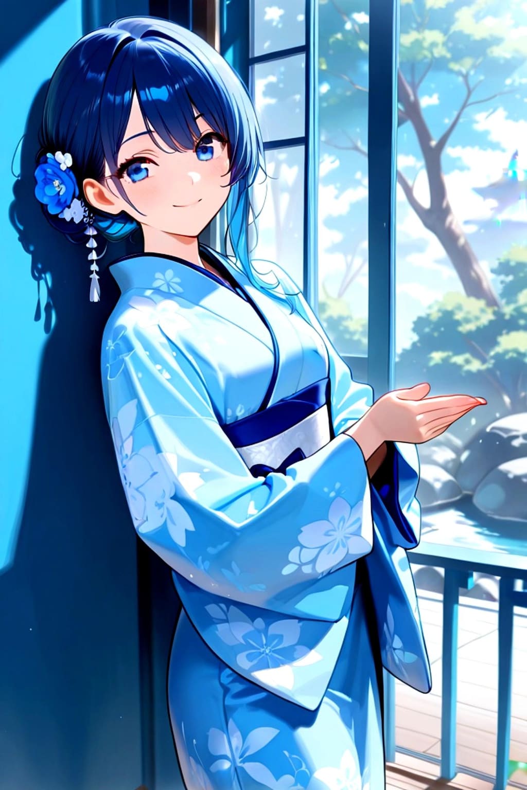 青と青髪ちゃん
