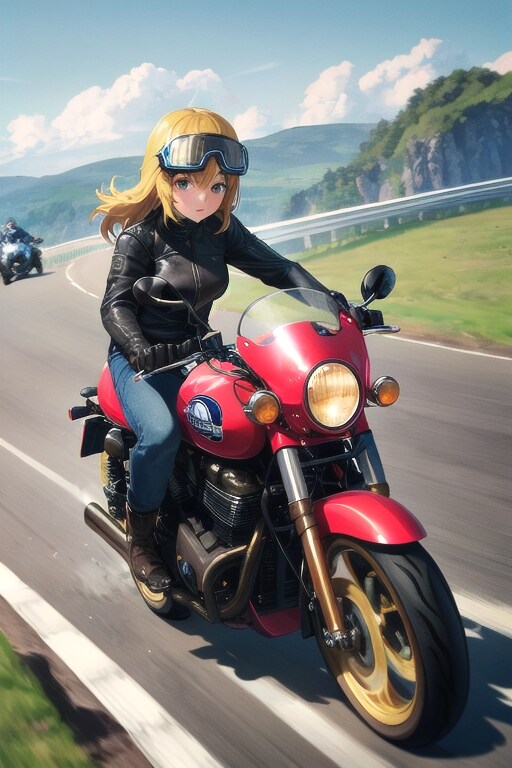 バイク好き彼女 | の人気AIイラスト・グラビア