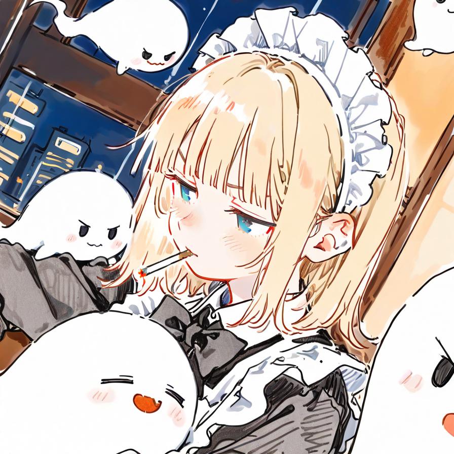 Smoke gets in my heart 👻🚬 | の人気AIイラスト・グラビア