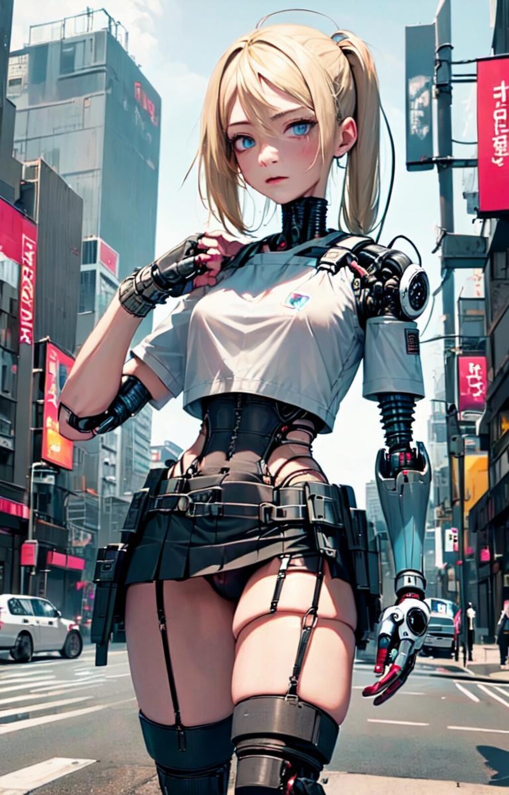 銃を持つ金髪少女