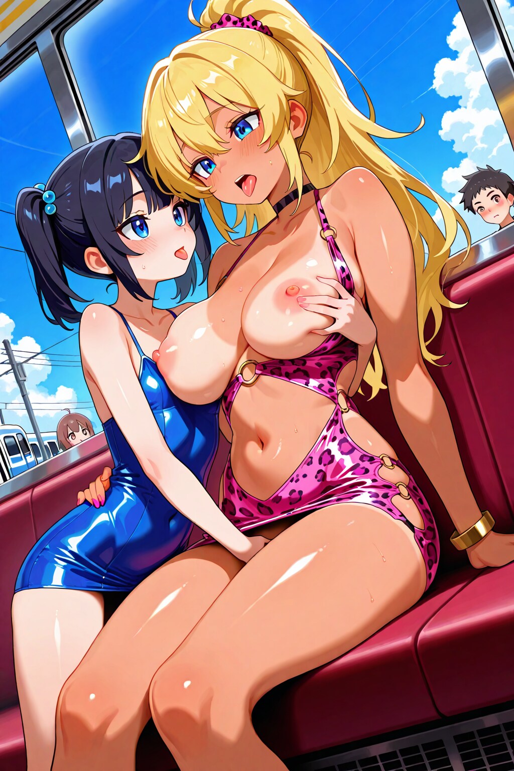 ロリにイタズラされる褐色ギャル