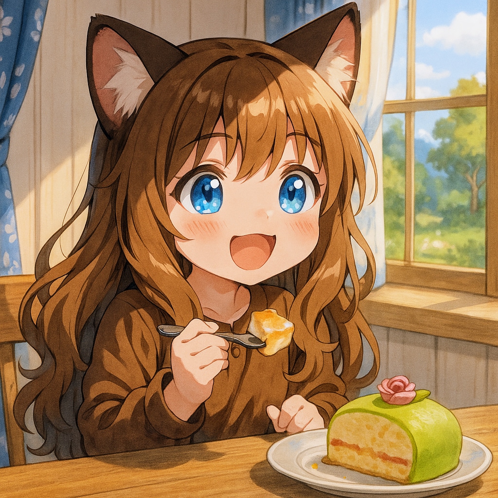 ヤンソンの誘惑を食べる小さな女の子