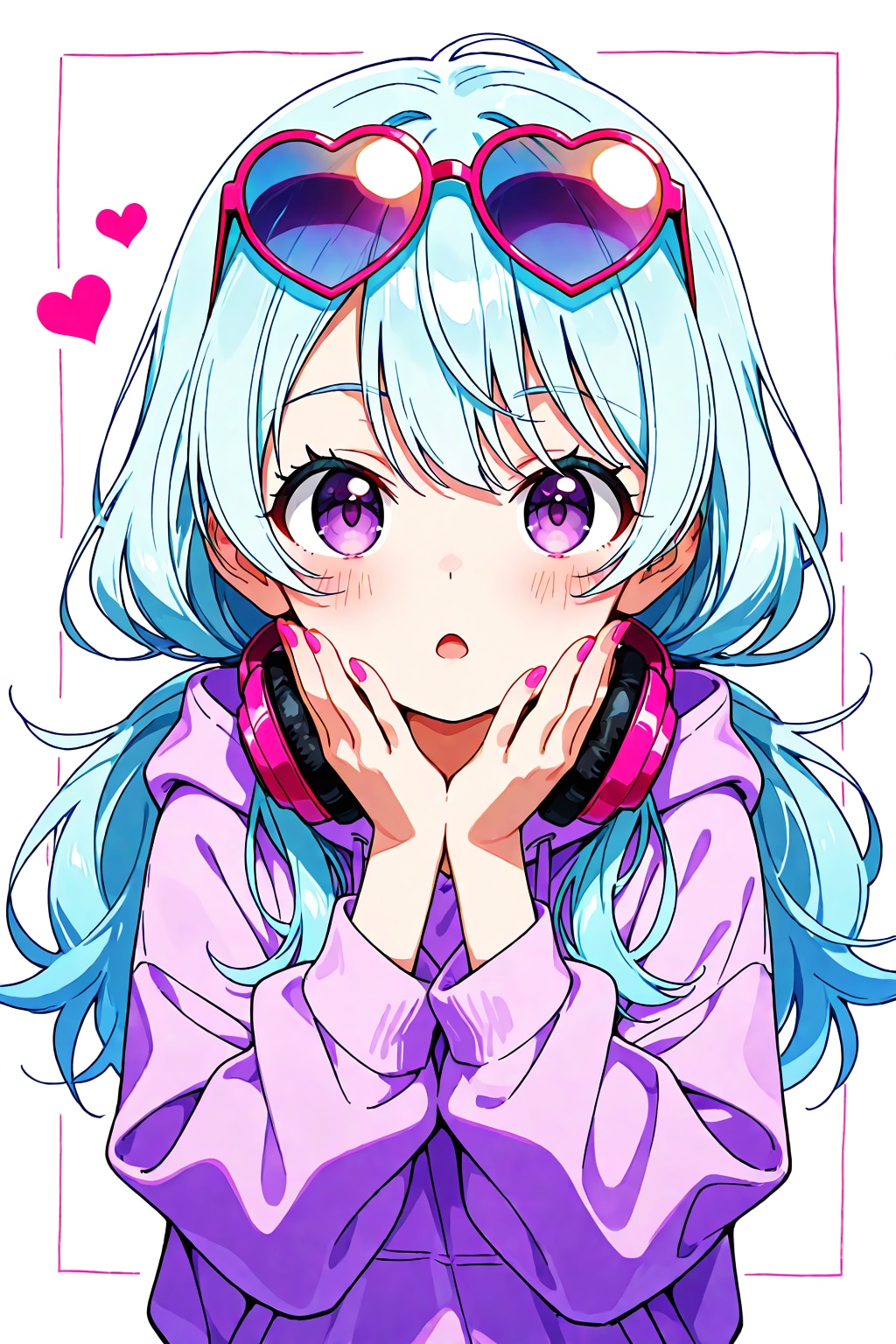 ハートのサングラス