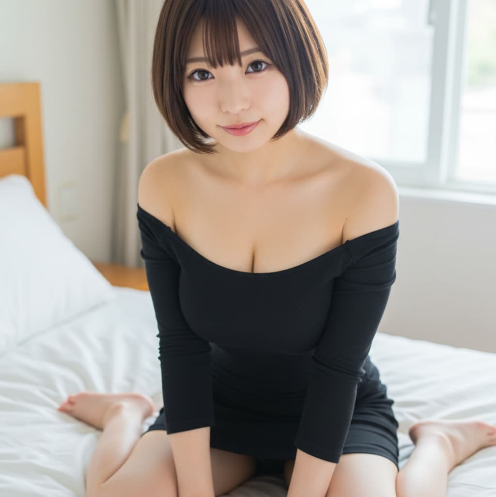 黒いチューブトップドレス
