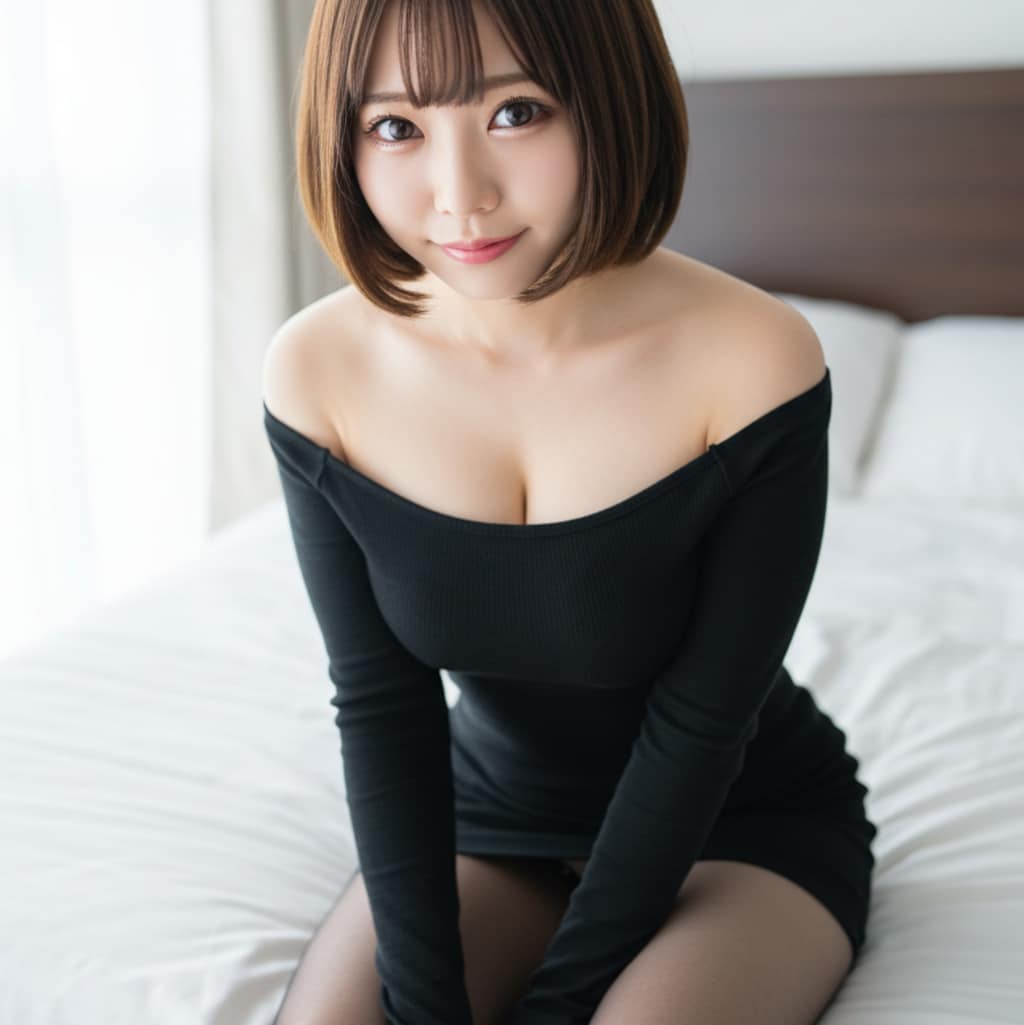 黒いチューブトップドレス