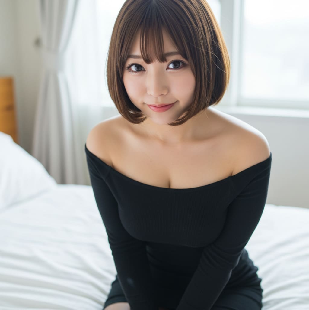 黒いチューブトップドレス