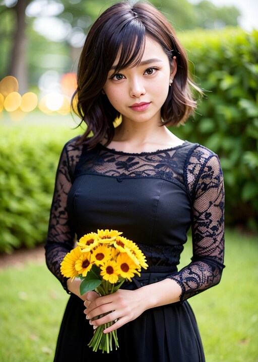 花と私♡