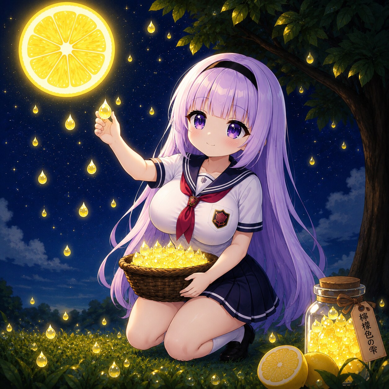 檸檬色の月の雫集めて
