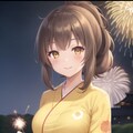 浴衣の女性と花火 2枚目