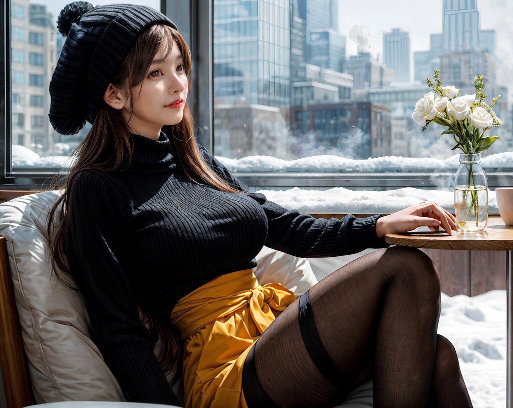 くつろぐ隣のおねえさん あら、おはよう～