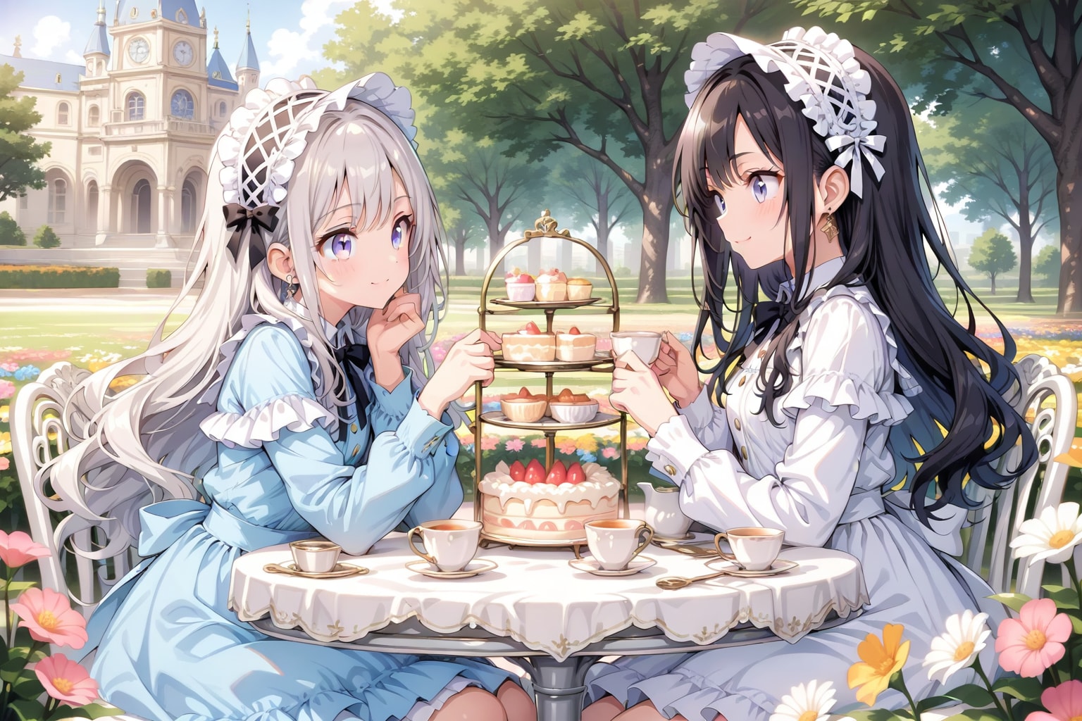 お茶会 | の人気AIイラスト・グラビア