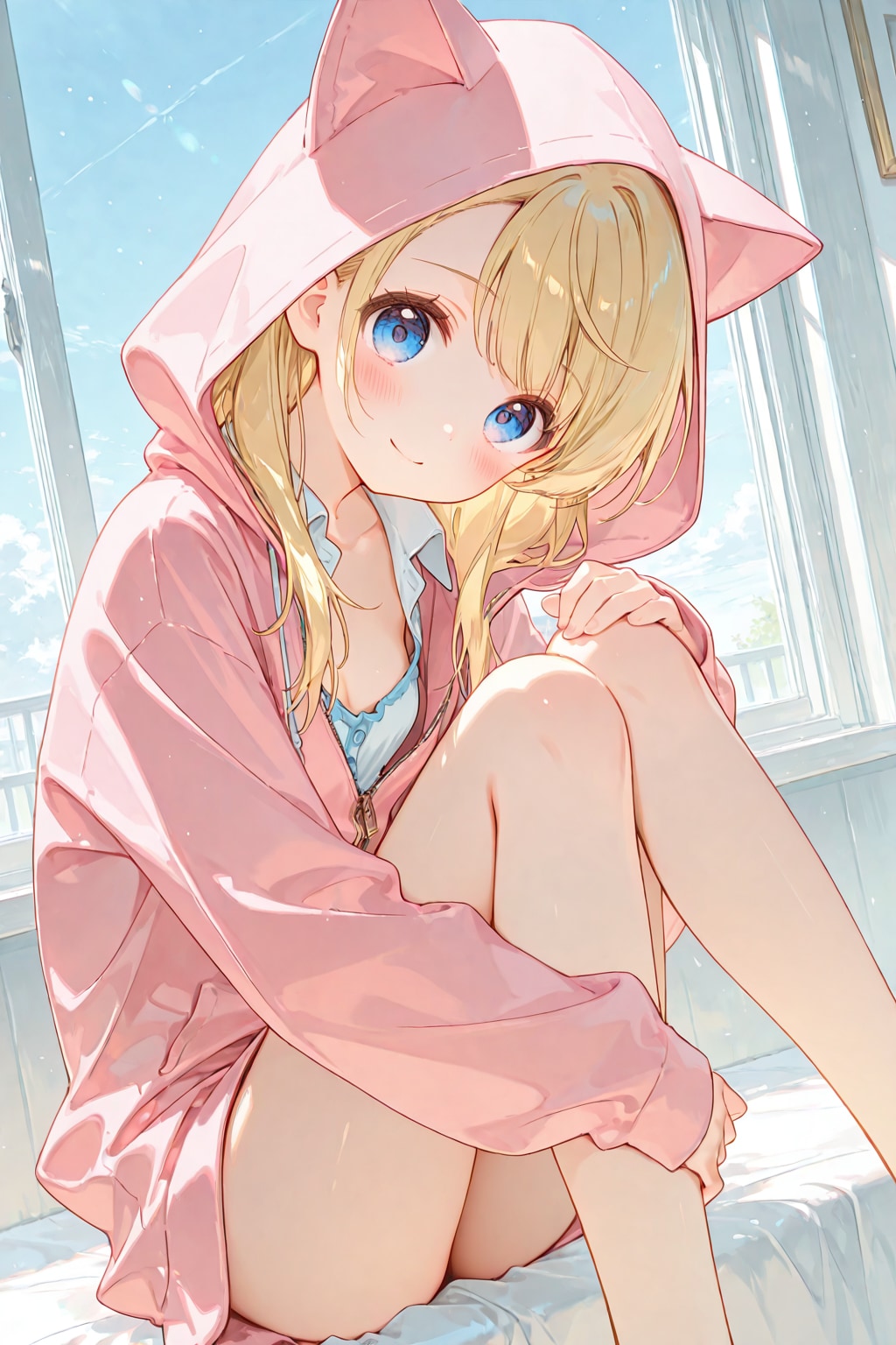朝のおねだり『おっはよー。ねえパパ、どっか連れてって？』