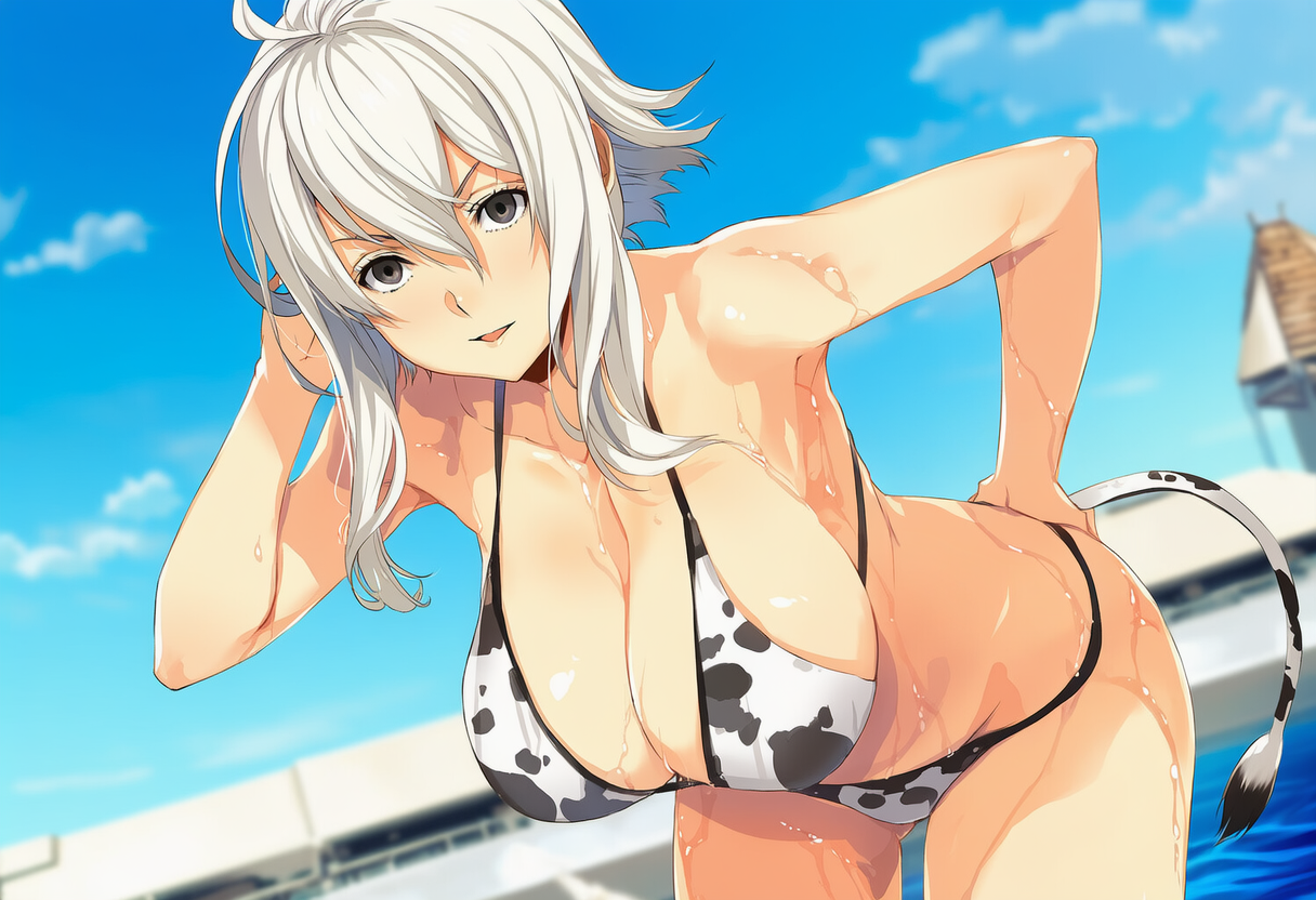 牛柄ビキニな会長ちゃん