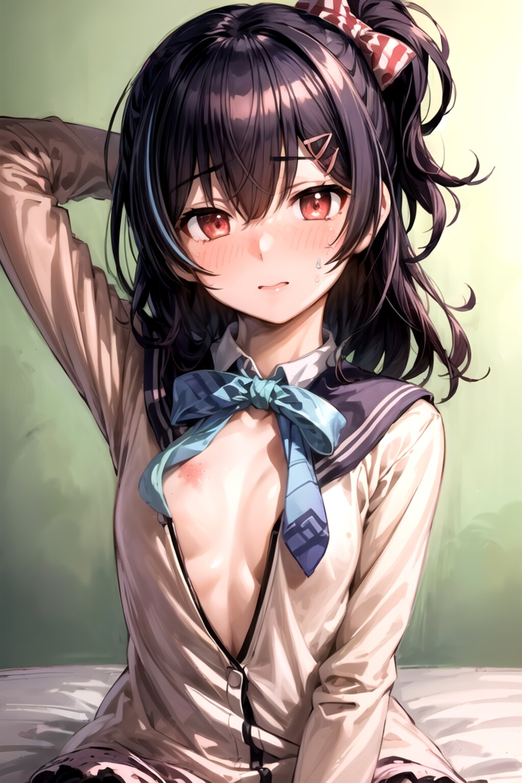 杜野凛世・ギャル凛世 裸エプロン・キス顔・キスマーク・角オナ