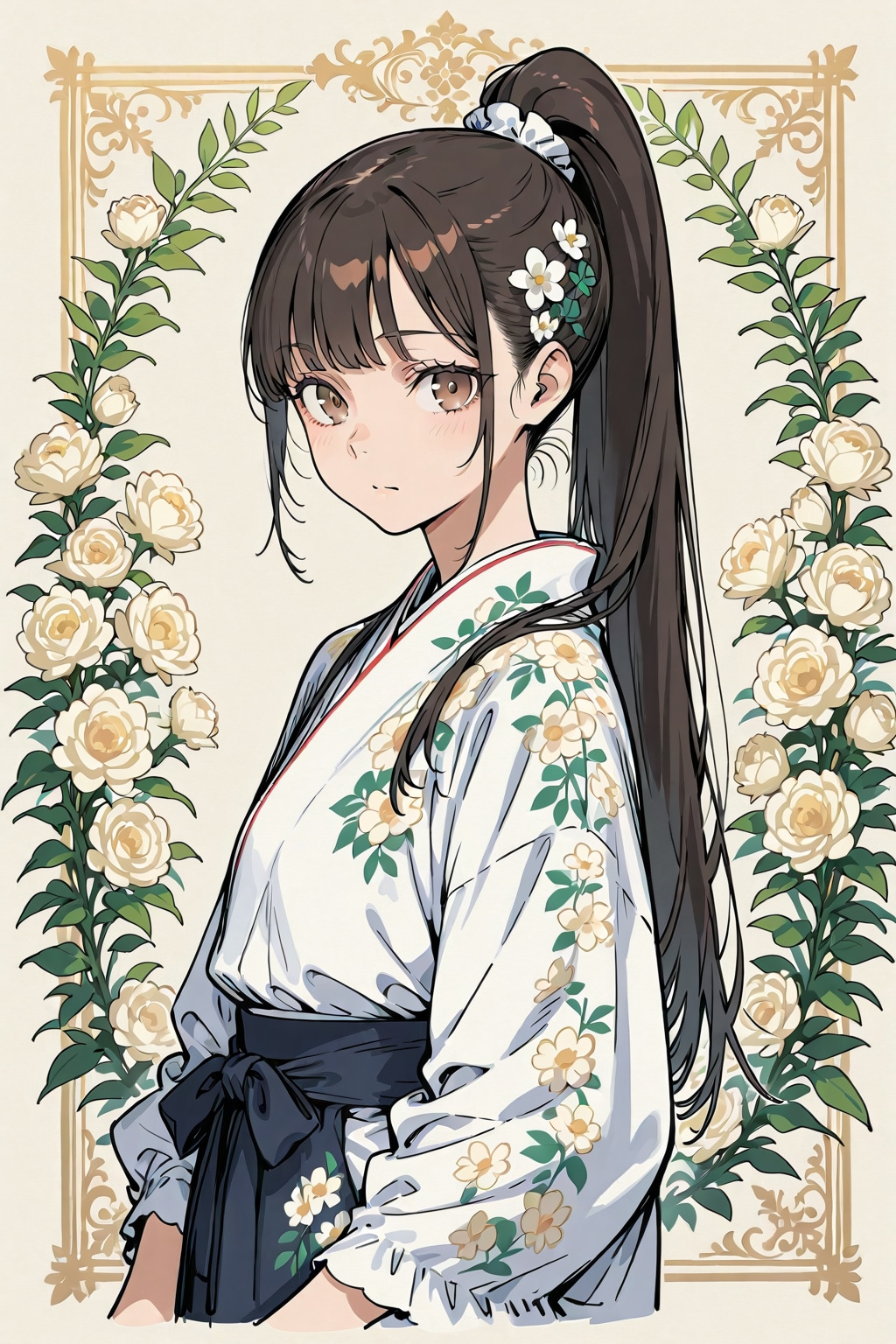 着物で佇む少女 | の人気AIイラスト・グラビア