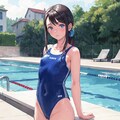 スクール水着の女の子２ 2枚目