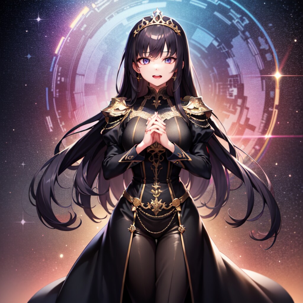 星空の下で歌う黒衣の歌姫