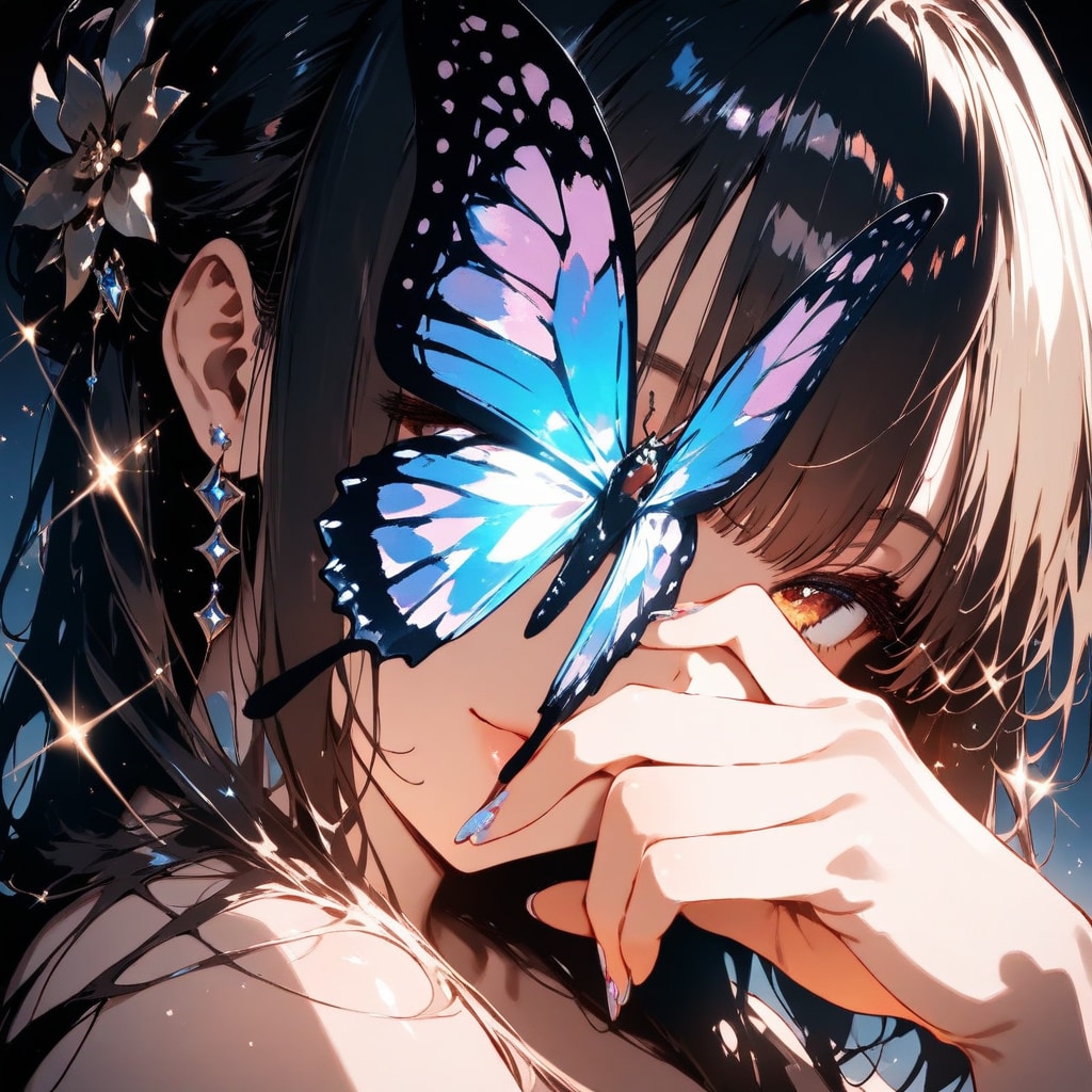 紫蝶で隠す