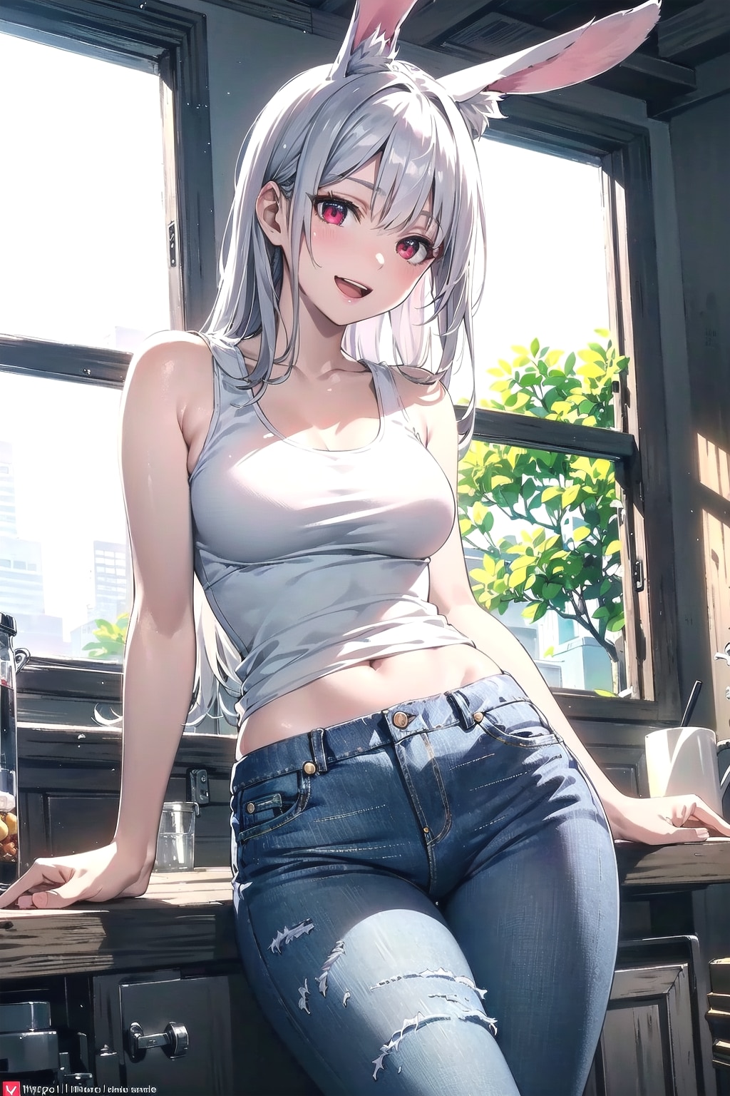 ラフな格好なのです🐰🎶