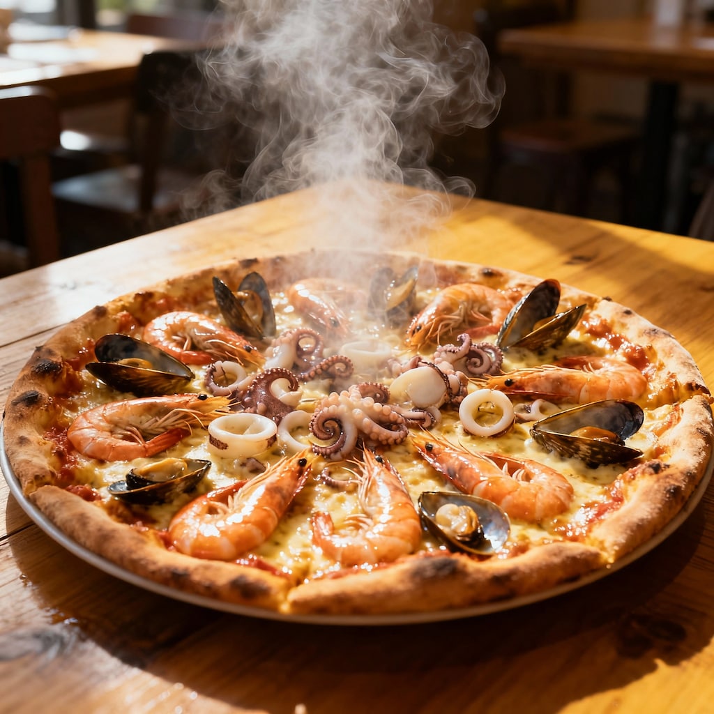 [上にのせたよ]シーフードピッツァ