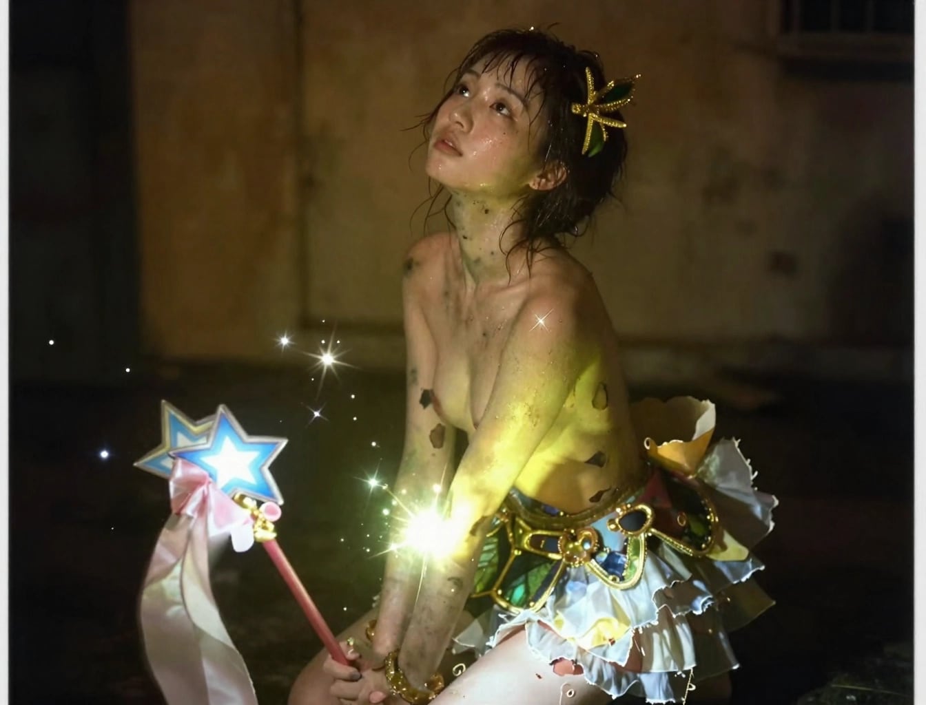 最後の力を振り絞る魔法少女