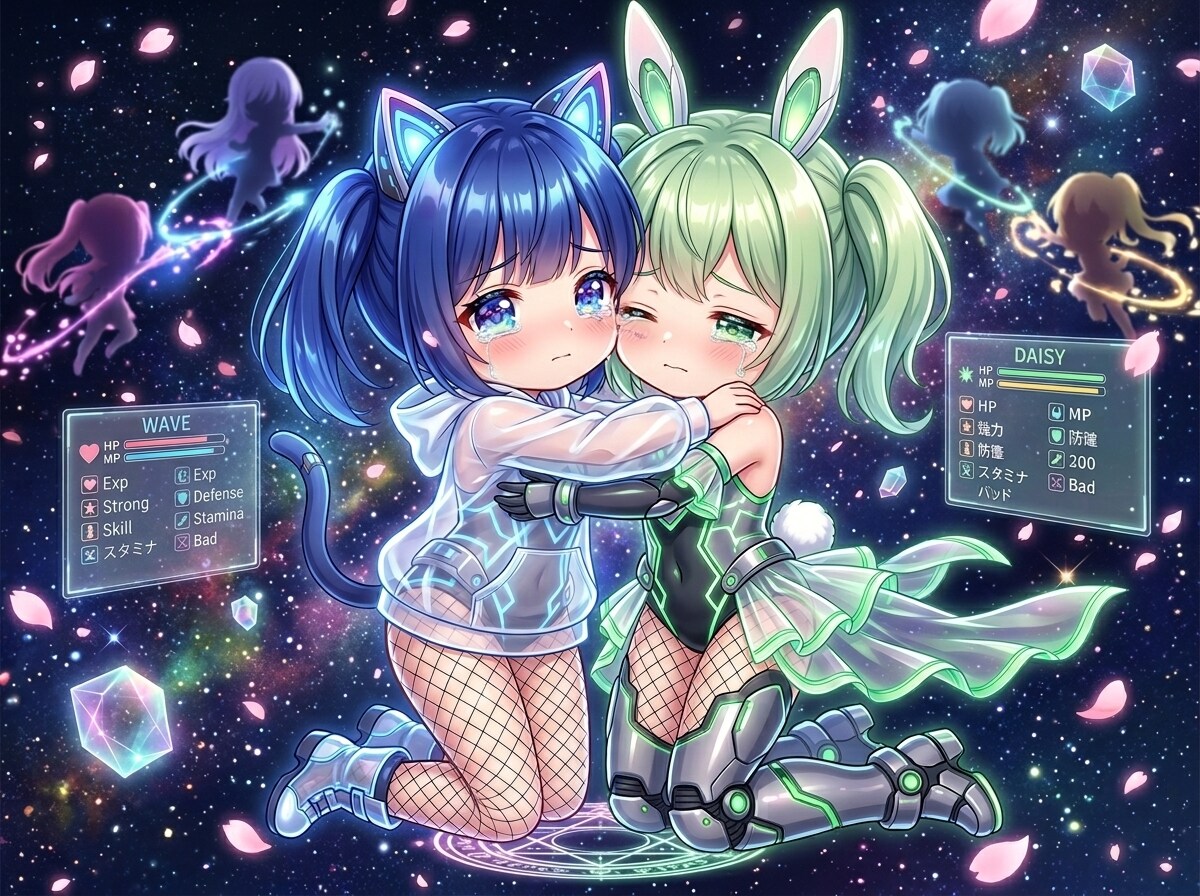 DAISYちゃん、WAVEちゃん、涙